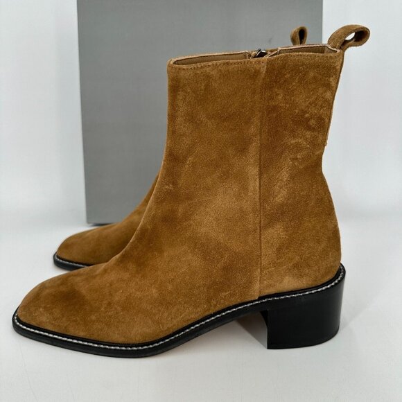 Everlane City Boot Toasted Almond Suede Women's Side Zip Block